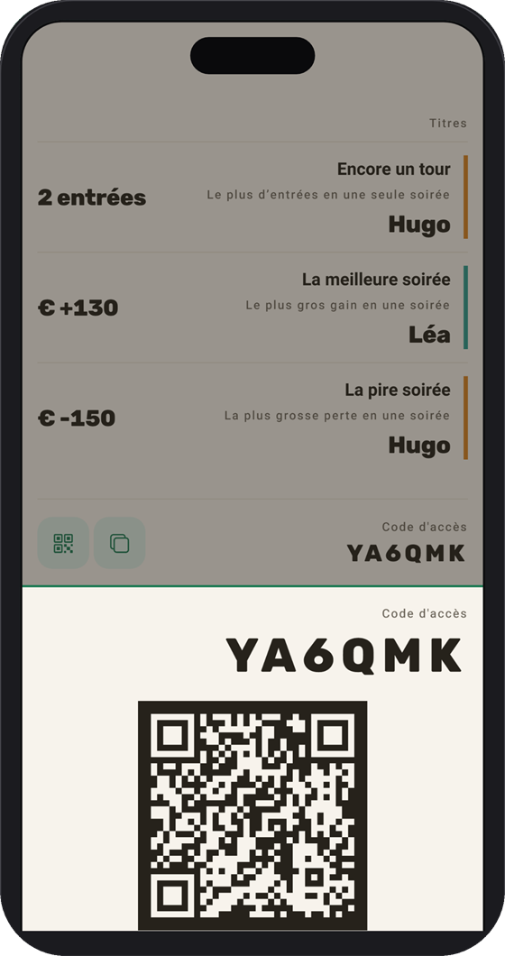 Toute la table voit le pot, en direct